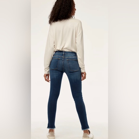Anthropologie Frame Sulman skinny jeans with frayed hem 28 - Picture 4 of 9